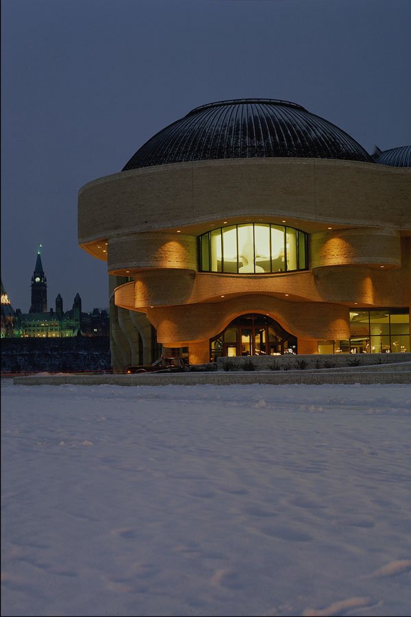 609078 The Museum's Main Entrance At Night A4 Photo Print