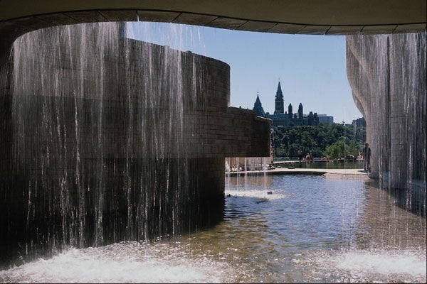 609079 Canadian Museum Of Civilization, Cascading Waterfalls A4 Photo Print