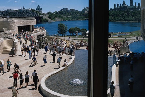 609088 Terraced Pools Lead From Entrance Plaza To Parkland A4 Photo Print