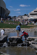 609094 A Stream Leads From The Museum Building To The River A4 Photo Print