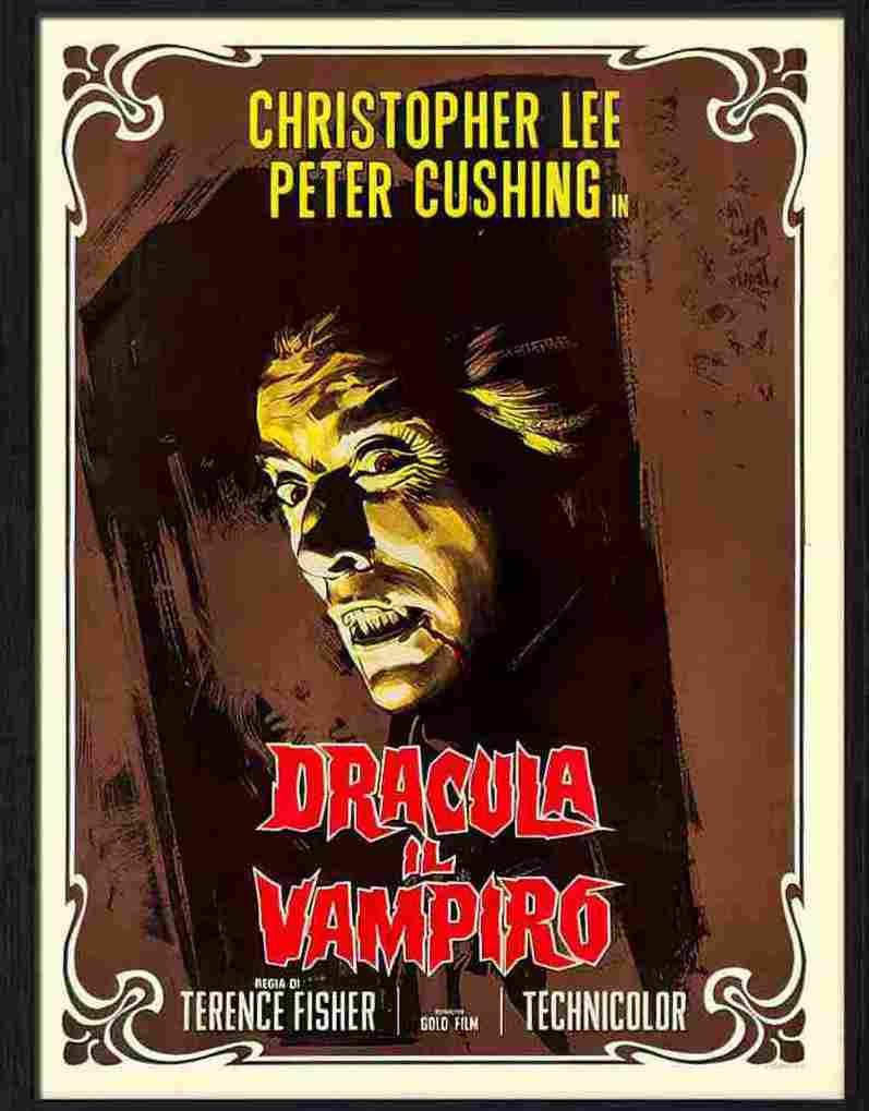 611 03 dracula christopher lee italian Advert A4 Photo Print