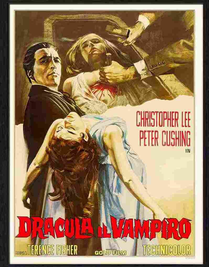 611 05 dracula christopher lee italian Advert A4 Photo Print