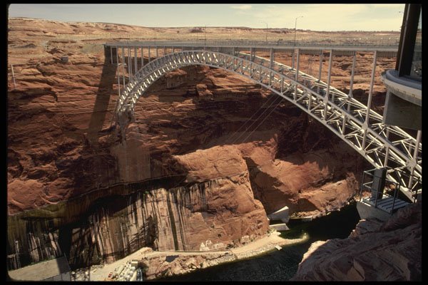 611021 Glen Canyon Dam Over Colorado River A4 Photo Print