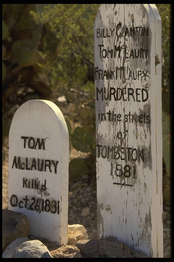 611023 Tombstones, Arizona Boot Hill Cemetery A4 Photo Print
