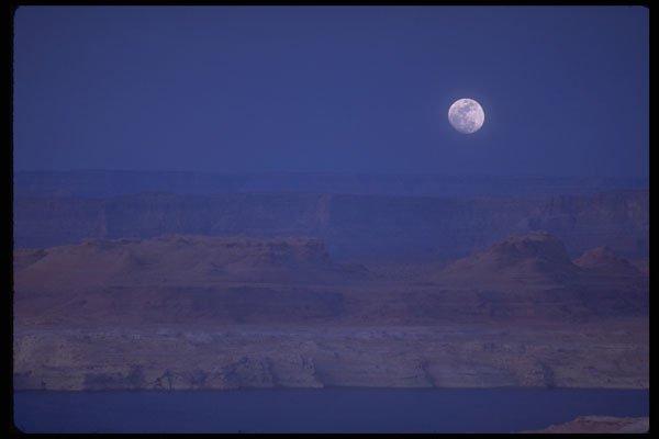 611025 Moonrise, Lake Powell A4 Photo Print