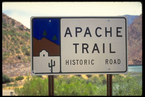 611030 Apache Trail Marker Near Roosevelt Lake A4 Photo Print