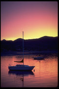 611039 Sailboat On Lake Pleasant, Northwest Of Phoenix A4 Photo Print