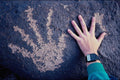 611055 Prehistoric Hand Petroglyph, Picture Rocks State Park A4 Photo Print