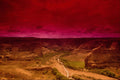 611064 Red Sky At Del Muerto, Canyon De Chelly National Monument A4 Photo Print