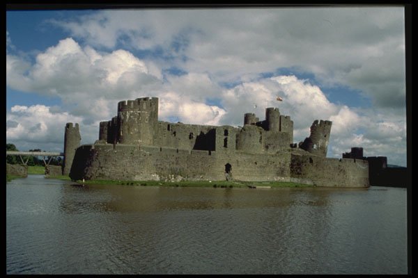 612010 Caerphilly Castle And Moat, Wales A4 Photo Print