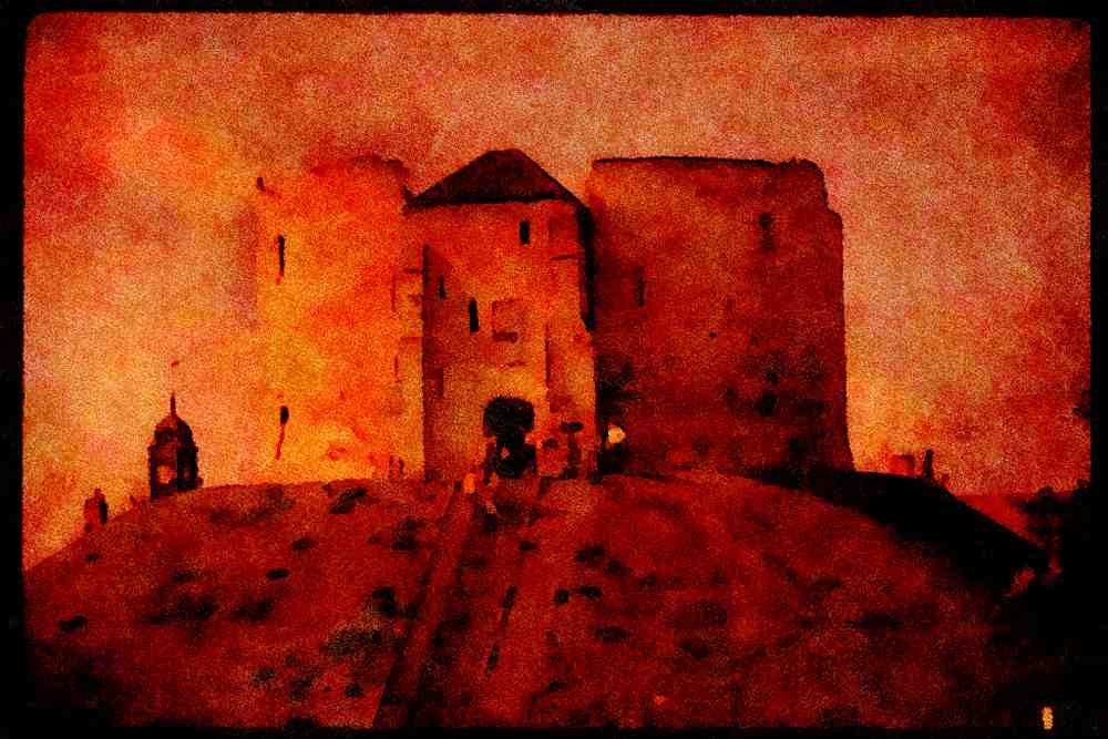 612011 Clifford's Tower, York, England A4 Limited Edition Watercolour Print
