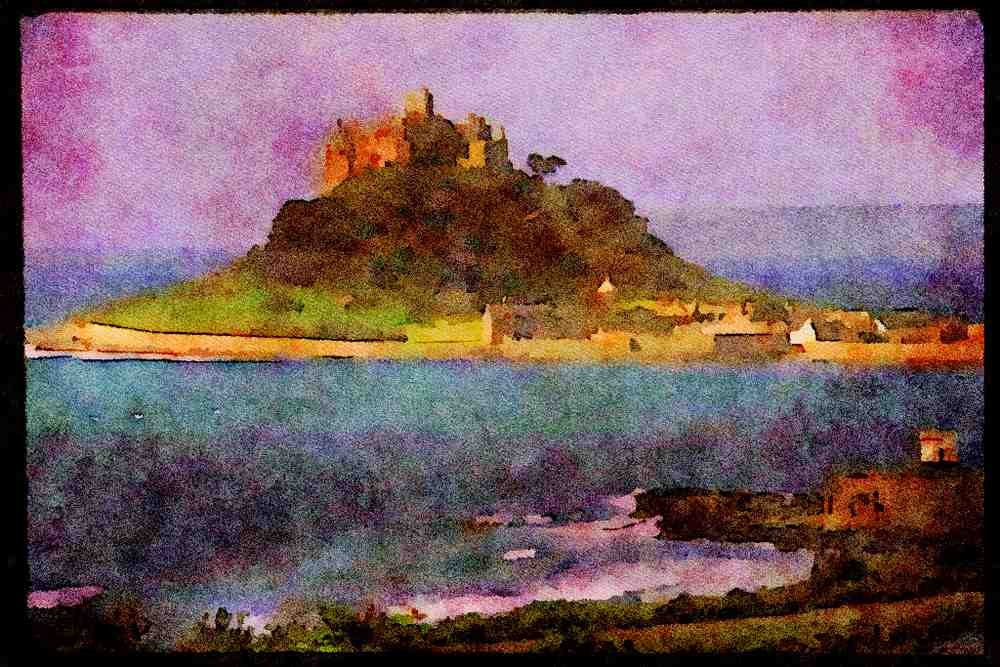 612024 St. Michael's Mount, Cornwall, England A4 Limited Edition Watercolour Print
