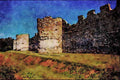612036 Porcester Castle, Hampshire, England A4 Limited Edition Watercolour Print