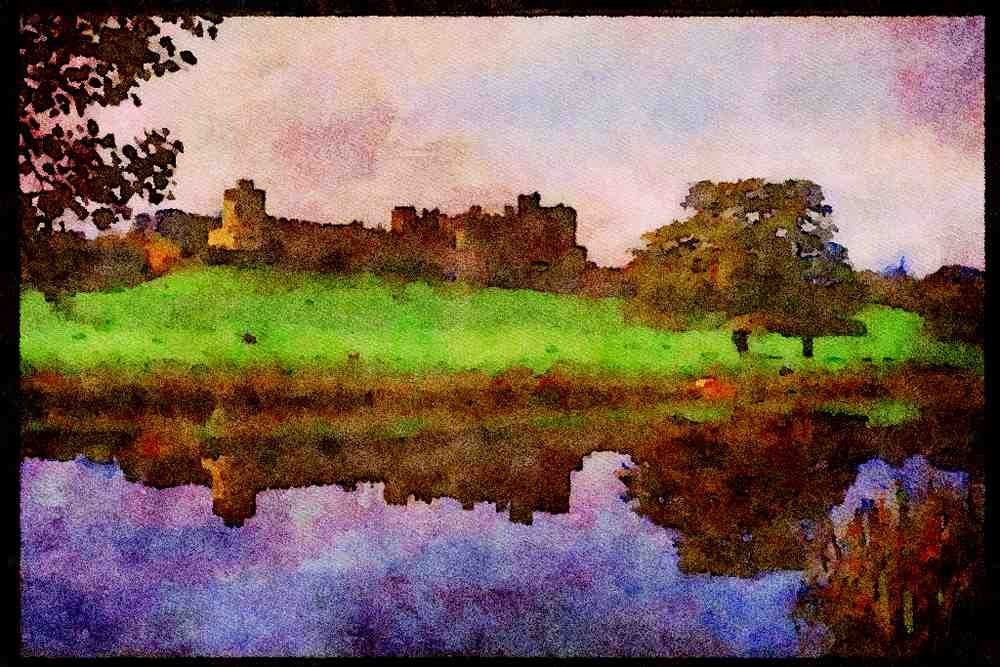 612040 Alnwick Castle, England A4 Limited Edition Watercolour Print
