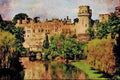 612060 River Avon And Warwick Castle, England A4 Limited Edition Watercolour Print