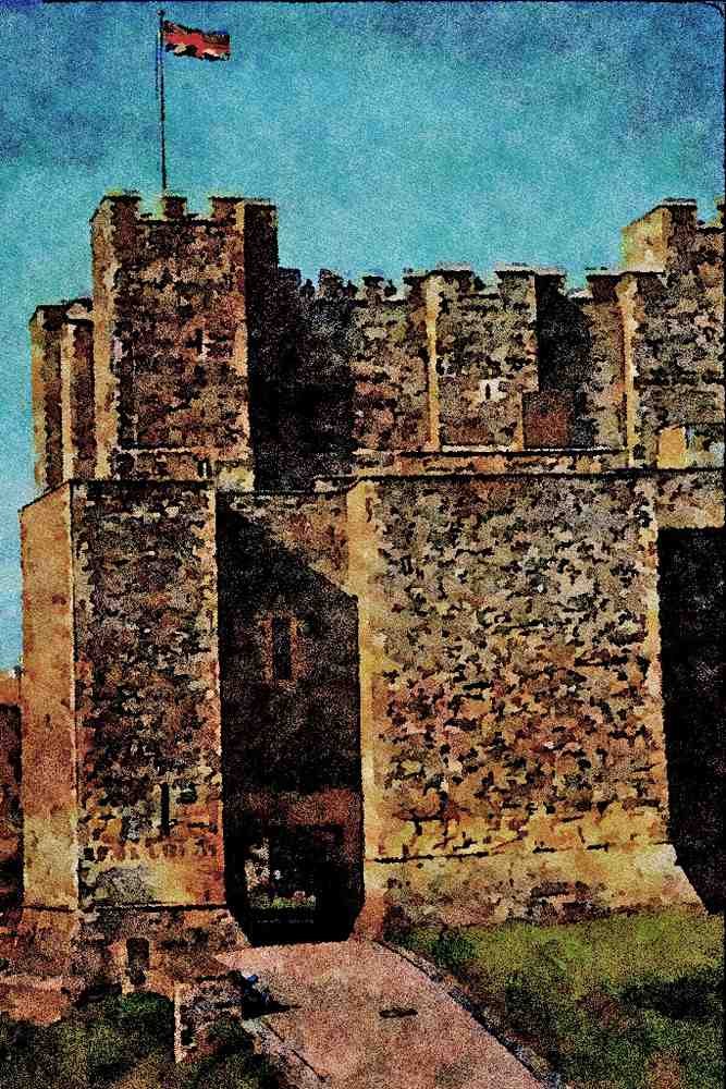 612071 Dover Castle, Kent, England A4 Limited Edition Watercolour Print