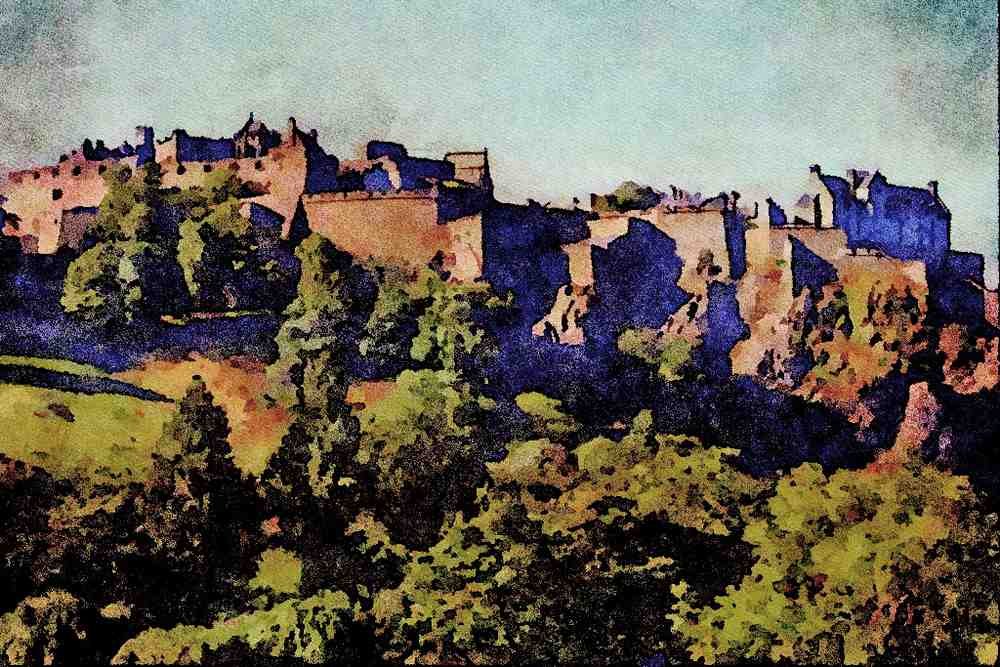 612074 Edinburgh Castle, Scotland A4 Limited Edition Watercolour Print