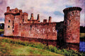 612094 Caerlaverock Castle, Dumfries, Scotland A4 Limited Edition Watercolour Print