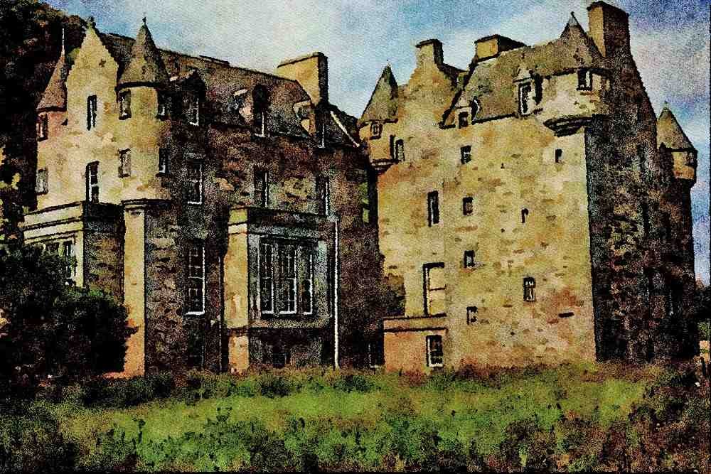 612097 Castle Menzies, Perthshire, Scotland A4 Limited Edition Watercolour Print
