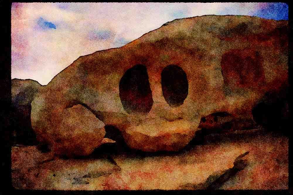 613010 Painted Rocks, Algeria A4 Limited Edition Watercolour Print