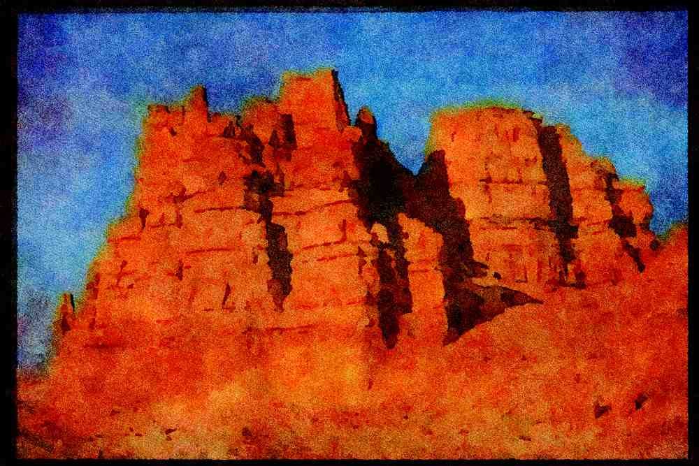 613014 Shaped By Rain And Wind, Utah A4 Limited Edition Watercolour Print