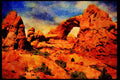 613026 South Window, Arches National Park, Utah A4 Limited Edition Watercolour Print