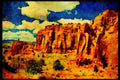 613032 Rocky Cliffs, Red Canyon, Utah A4 Limited Edition Watercolour Print