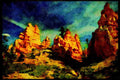 613034 Red Canyon Spires, Utah A4 Limited Edition Watercolour Print