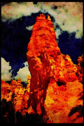 613035 Red Pinnacles, Red Canyon, Utah A4 Limited Edition Watercolour Print