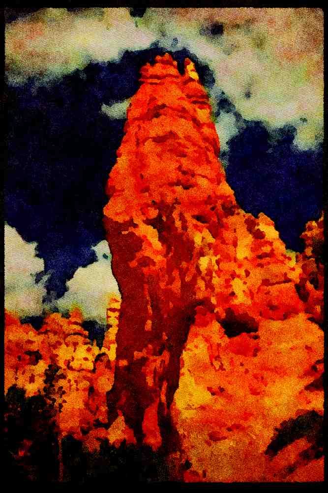 613035 Red Pinnacles, Red Canyon, Utah A4 Limited Edition Watercolour Print