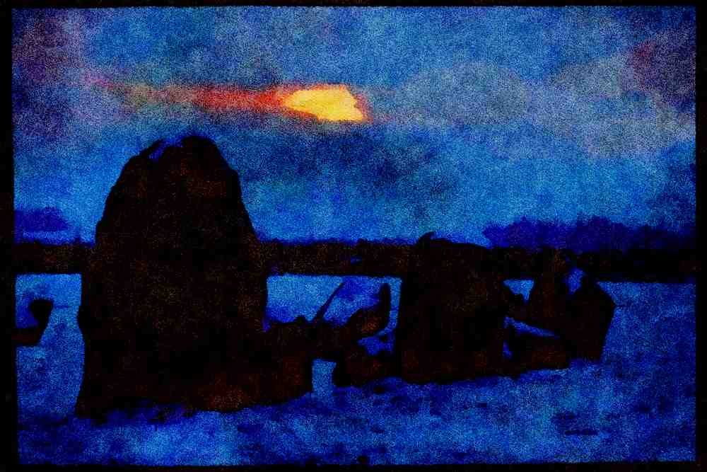 613048 Castlerigg Stone Circle At Dusk, England A4 Limited Edition Watercolour Print