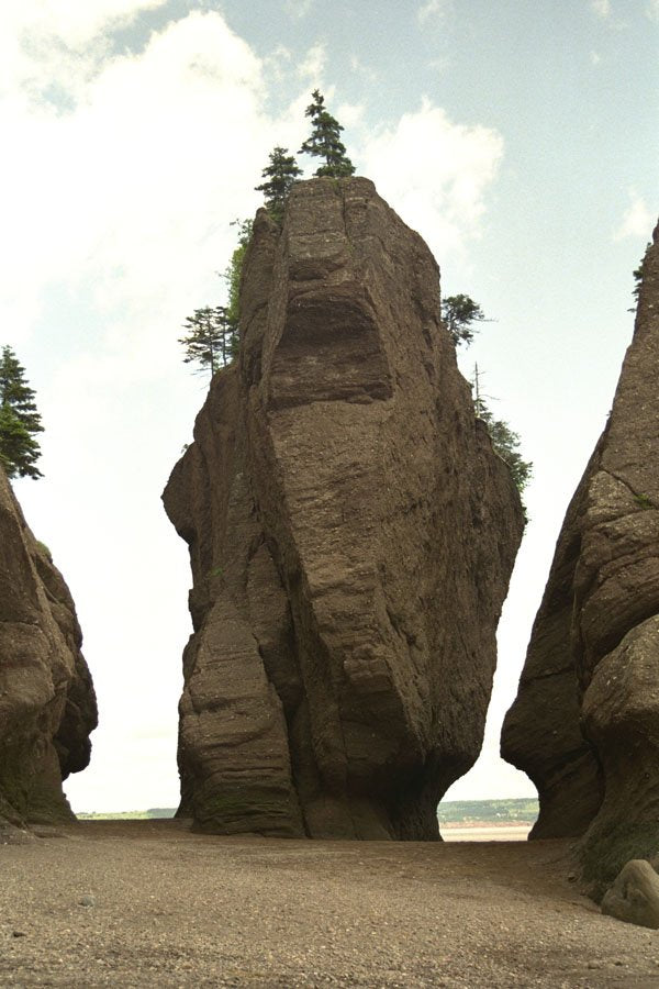 613056 Flowerpot Rock Looms Skyward, New Brunswick, Canada A4 Photo Print