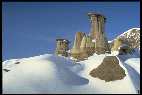 613065 Hoodoos, Drumheller, Alberta, Canada A4 Photo Print