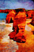 613075 Les Sillons, Magdalen Islands A4 Limited Edition Watercolour Print