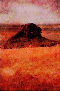 613090 Weathered Surrealistic Sandstone Rock, Niger A4 Limited Edition Watercolour Print