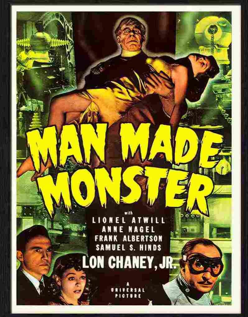 614 02 man made monster lon chaney Advert A4 Photo Print