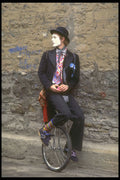 614018 Clown On Unicycle, Quebec, Canada A4 Photo Print
