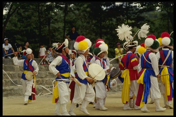 614022 Folk Dance Performance, Korea A4 Photo Print