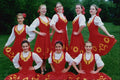 614081 Girls Dressed In Russian Frocks A4 Photo Print