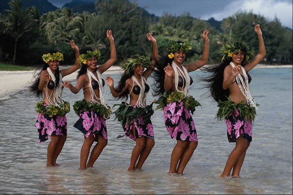 614095 Cook Islands Dancers A4 Photo Print