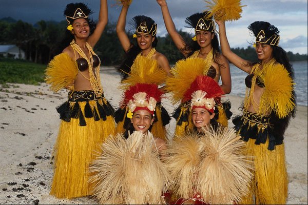 614096 Cook Islands Dancers A4 Photo Print