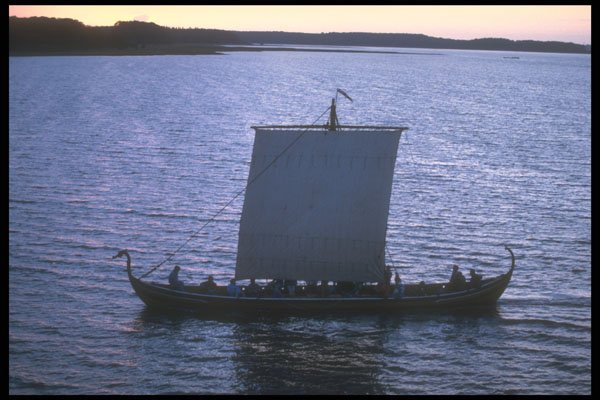 615001 Viking Ship, Denmark A4 Photo Print