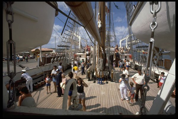 615010 Open House Crowds At Portugal's Tall Ships A4 Photo Print
