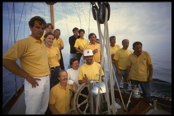 615044 The Crew Of Agneta , An Italian Ketch A4 Photo Print