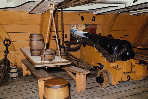 615059 H.M.S. Victory , Lower Gun Deck And Mess Table A4 Photo Print