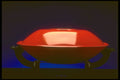 616004 Red Wok Against Blue Background A4 Photo Print