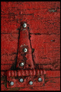 616019 Red Hinge A4 Photo Print