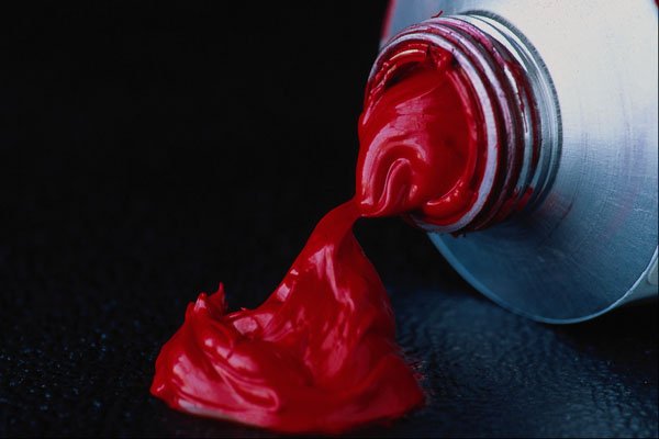 616045 Red Paint A4 Photo Print
