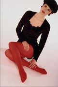 616059 Model With Red Stockings A4 Photo Print