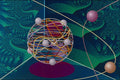 617033 Chaotic Orbits In Green Space A4 Photo Print